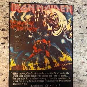 Iron Maiden Number Of The Beast large fabric Poster 14”x 10”